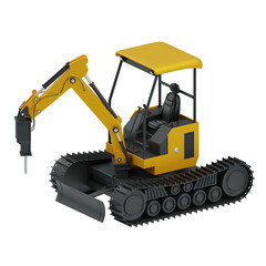 3D Rock Breaker. 3D Icon