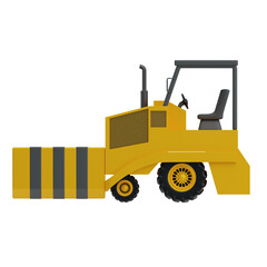 3D Asphalt paver. 3D Icon