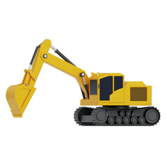 3D Excavator. 3D Icon