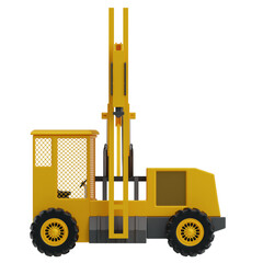 3D Pile Driver. 3D Icon