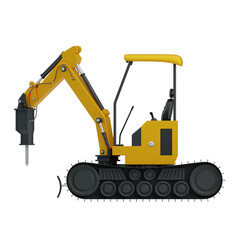 3D Rock Breaker. 3D Icon