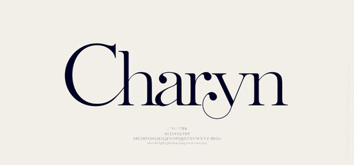 Luxury font alphabet logo. Typography Beauty fashion elegant classic letters serif italic fonts decorative wedding vintage charyn logos. vector illustration