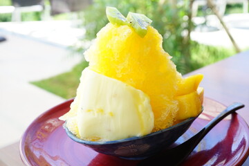 マンゴのかき氷