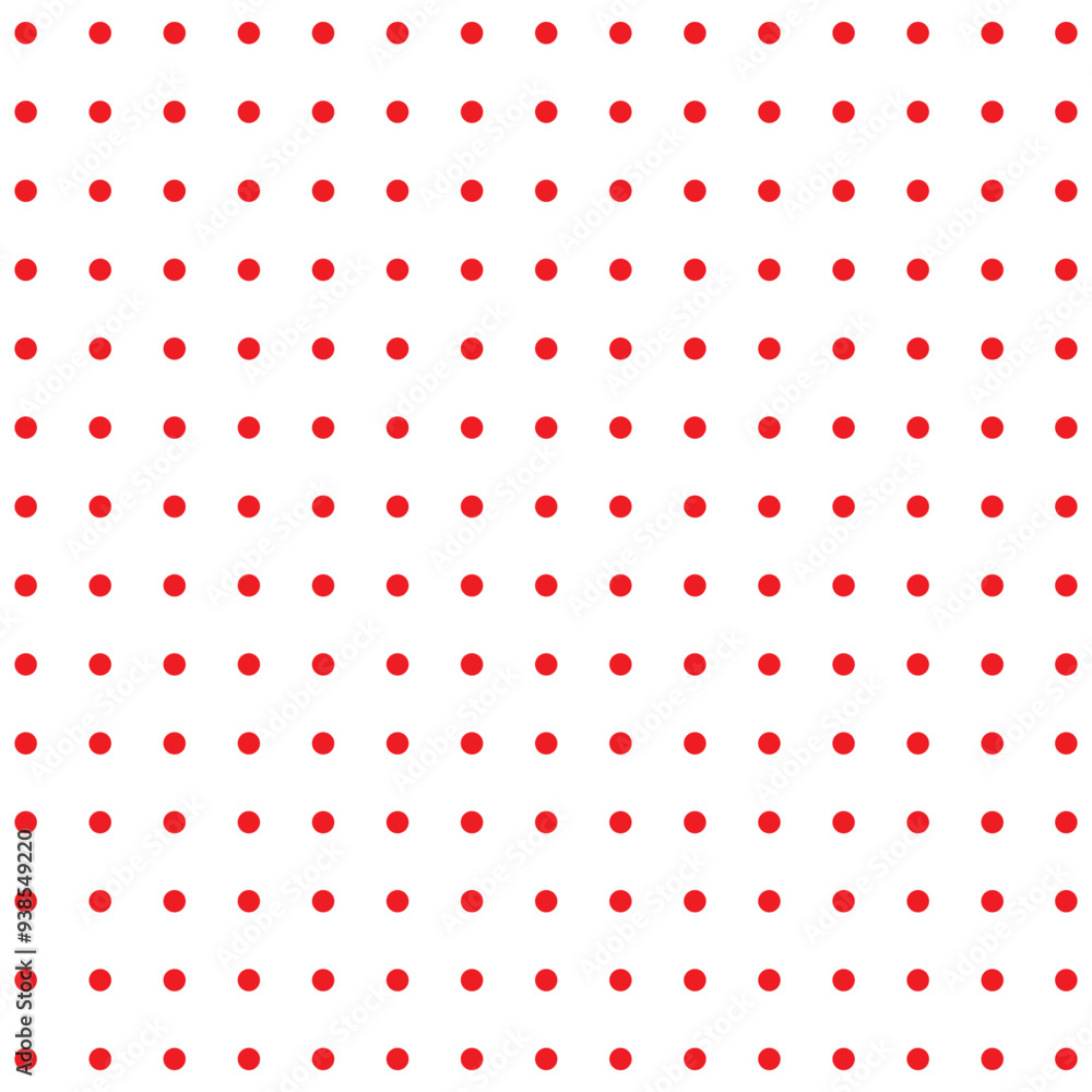 Poster red and white polka dot pattern. halftone dotted gradient. seamless polka dots pattern on white back