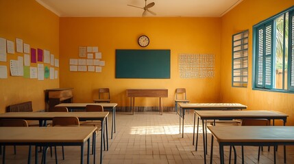 Empty Gambian Classoom : Generative AI