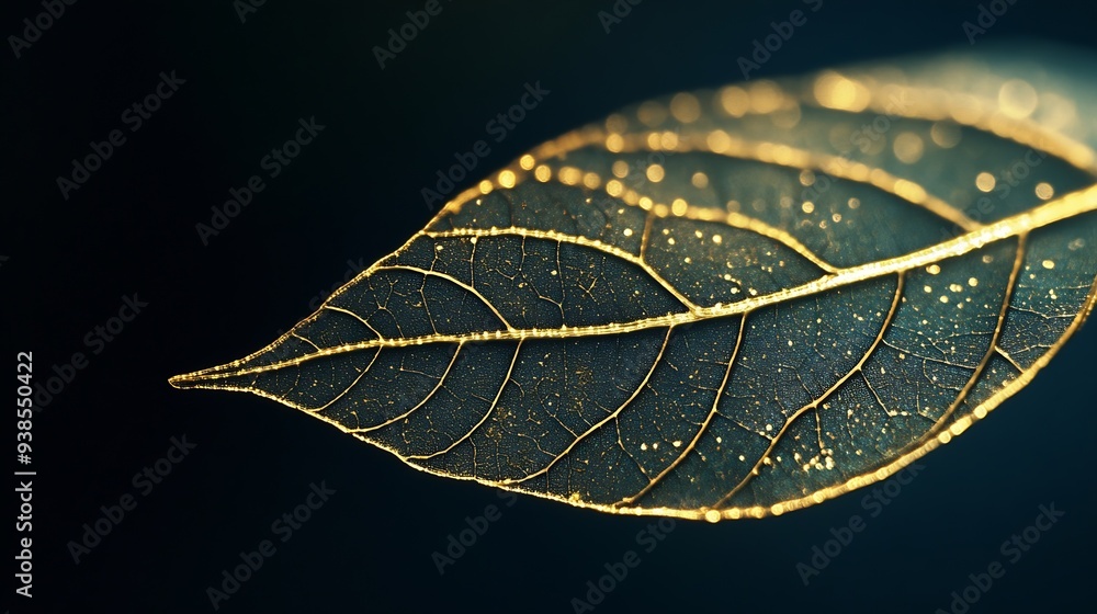 Poster macro shotabstract leaf transparentshowing leaves detail backgroundcloseup structure plant : generat