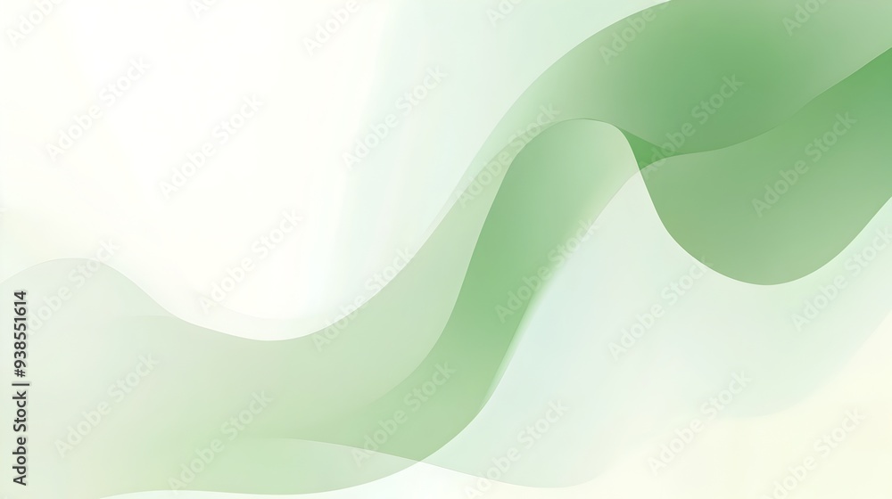 Aufkleber elegant smooth gradient background transitioning from light green to white with subtle abstract geom