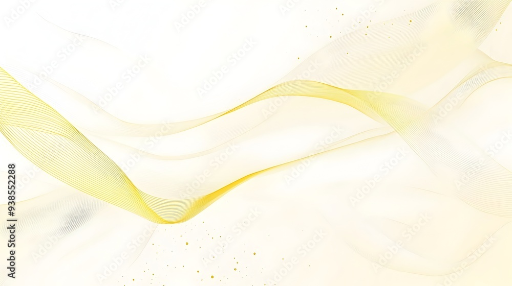 Poster minimalistic and clean background with soft yellow accents and subtle wave designs perfect for creat