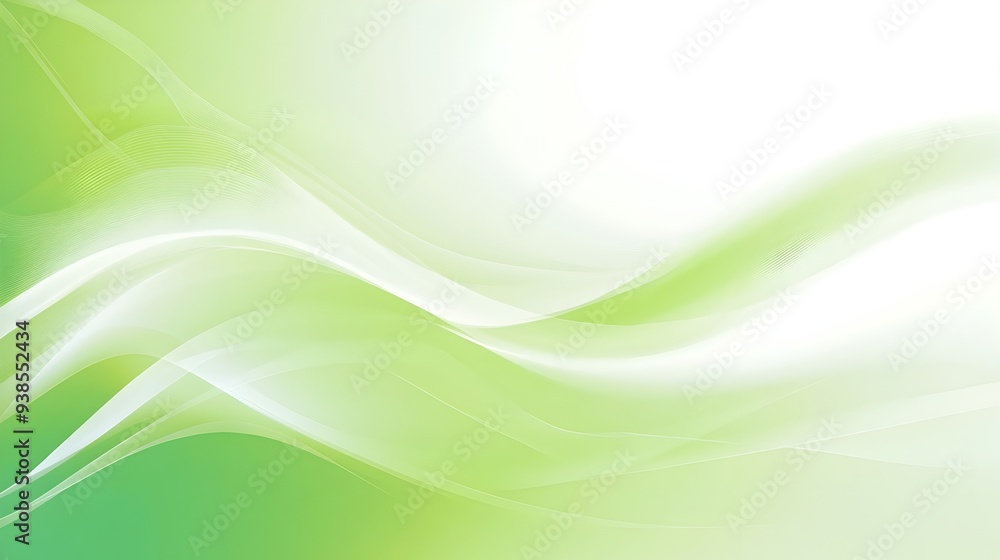 Poster smooth gradient background transitioning from light green to white featuring simple abstract pattern