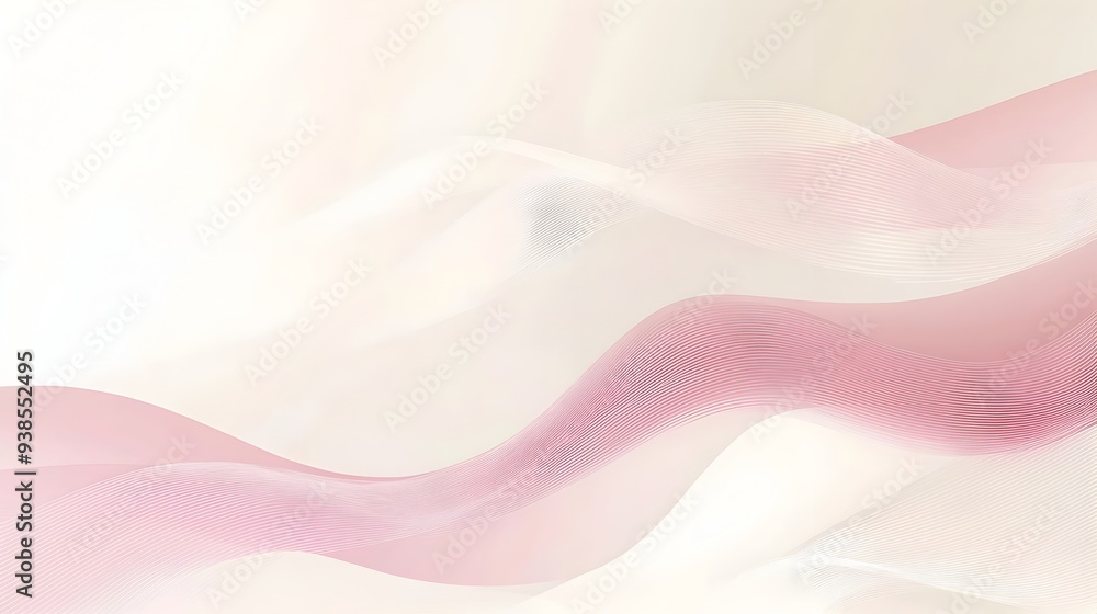 Poster elegant and soft background with light pink accents and subtle wave patterns ideal for creative pres