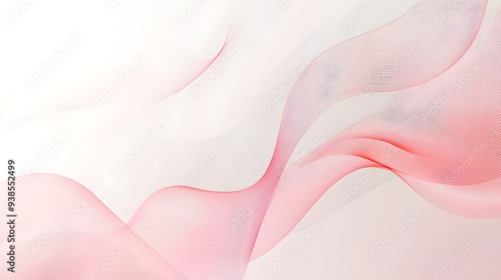 Poster a clean and minimalistic background featuring light pink accents and subtle wave patterns creating a