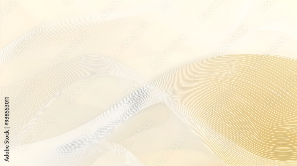 Poster Smooth gradient background transitioning from light yellow to white featuring delicate and visually striking geometric patterns perfect for creating bright and modern presentations or designs