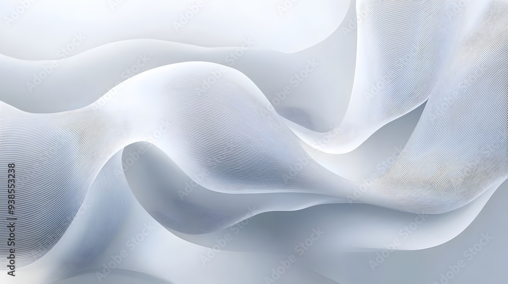 Poster smooth gradient background transitioning from light gray to white featuring delicate geometric shape