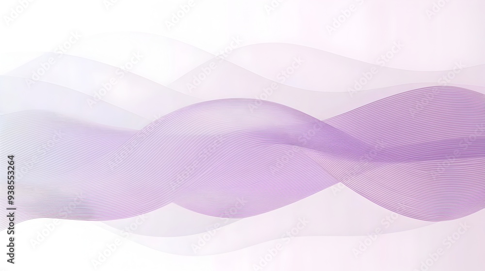 Poster minimalist background with soft lavender tones and simple wave lines ideal for calm presentations di