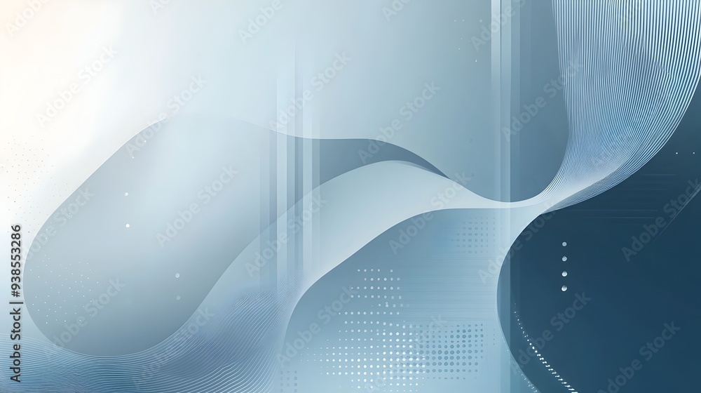 Poster elegant and minimalist geometric background design with soft light blue tones and subtle repeating p