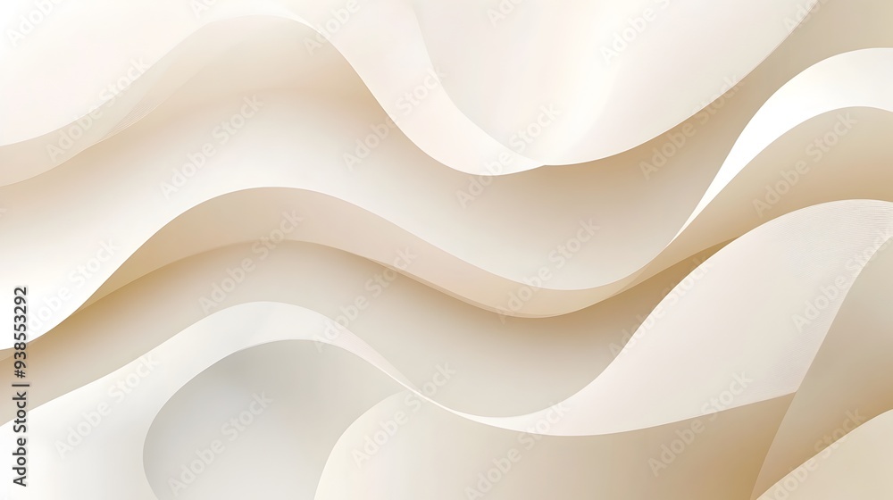 Aufkleber smooth gradient background transitioning from light beige to white with simple abstract geometric de