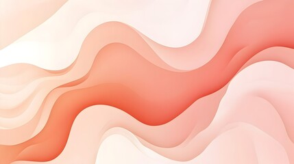 Elegant and Soothing Minimalist Background with Soft Coral Hues and Simple Wave Patterns Ideal for Creative Presentations and Designs