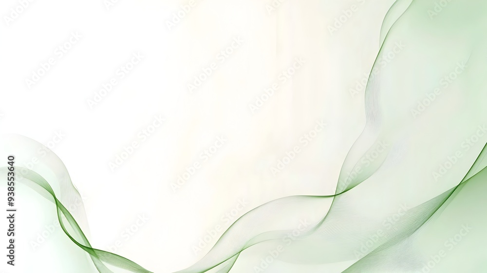 Poster clean and modern background with a thin soft green frame perfect for a minimalistic presentation sli