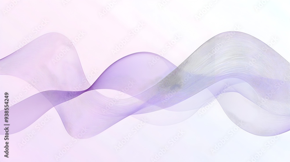 Poster elegant and modern minimalist background with a thin light purple border and simple wave patterns id