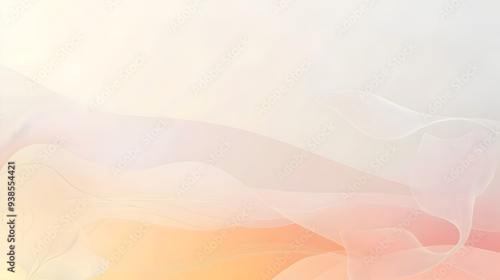 Poster smooth gradient background with a thin light gray frame and delicate geometric designs perfect for c