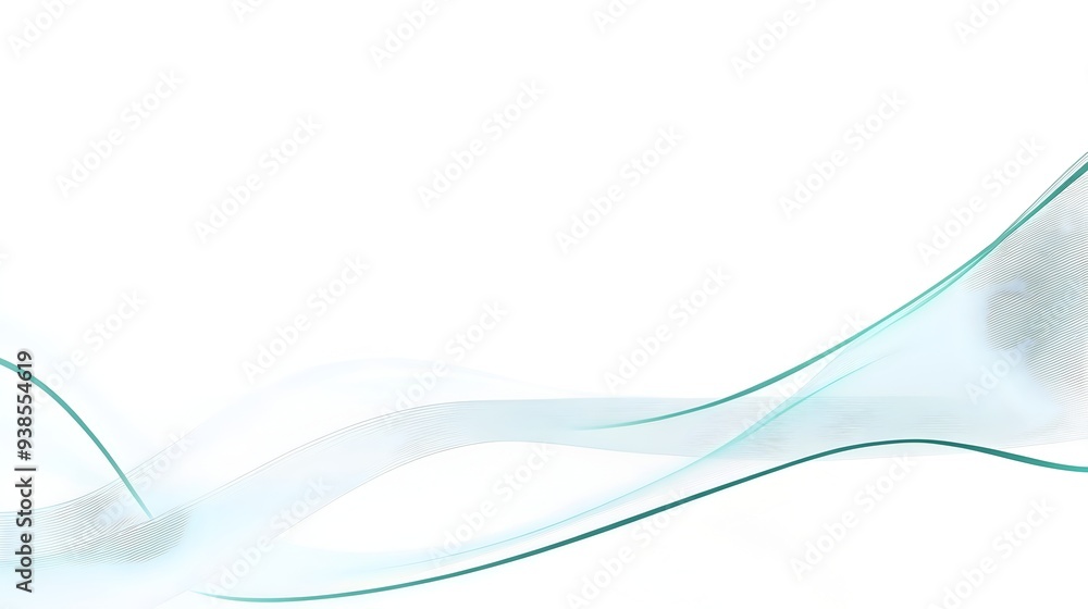 Poster elegant of a clean white background with a thin light teal border perfect for use in modern presenta