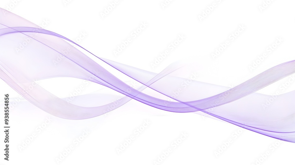 Poster elegant background with thin soft purple border and simple wave lines ideal for modern presentations