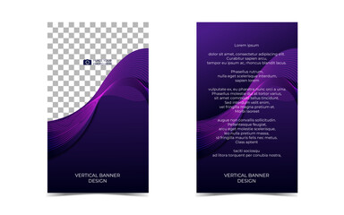 Fototapeta premium VERTICAL BANNER 32 EDITABLE ABSTRACT BANNER DESIGN WITH PHOTO INSERT OPTION - VERSATILE FOR ANY PURPOSE