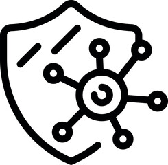 Fototapeta premium Antivirus software is protecting data from a virus attack