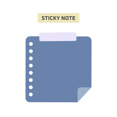 Icon Flat Sticky note fun dynamic color set