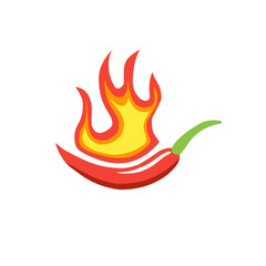 hot chili logo illustration