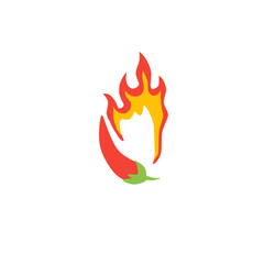 hot chili logo illustration