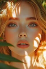 Model posing in nature, capturing natural beauty