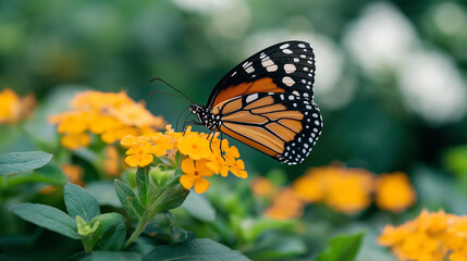 Obraz premium butterfly on flower