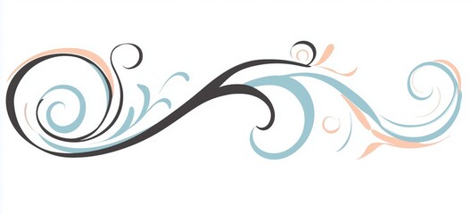 Fototapeta premium Flowing Swirls and Curves in Elegant Decorative Art