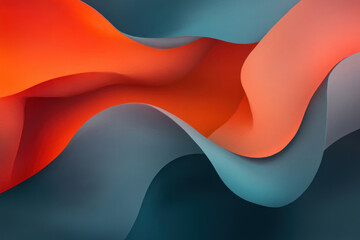 Contemporary digital art of organic shapes blending into nature, organic forms, biomimicry in design