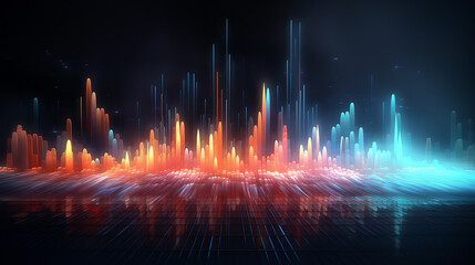 Futuristic Pulse HUD with Digital Equalizer