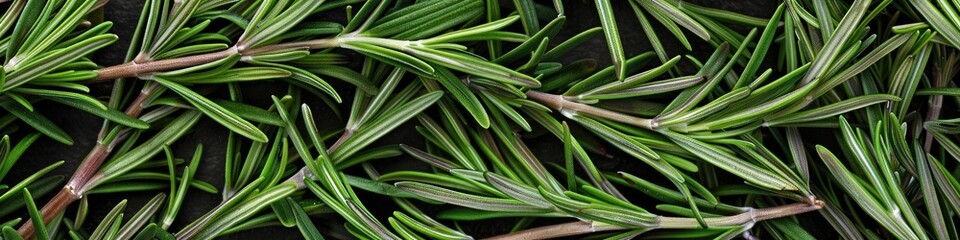 Obraz premium Fresh green rosemary as a flavorful culinary herb Ideal for enhancing the taste of meat dishes