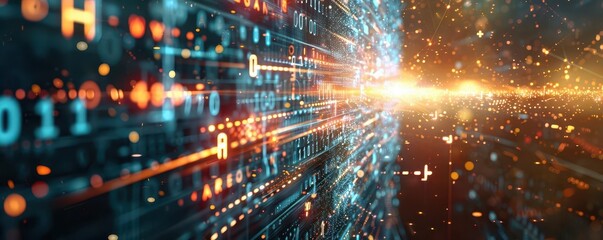 Obraz premium Commutative property in mathematics, Futuristic, Clean, Digital, Emphasizing mathematical concepts