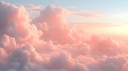 Pink and white clouds fill the sky during a beautiful sunset.