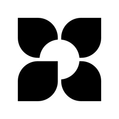 Square lotus flower design top view