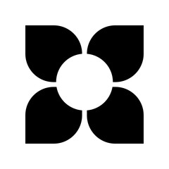 Square lotus flower design top view