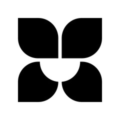 Square lotus flower design top view