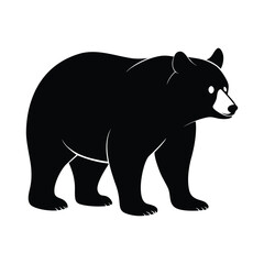 bear silhouette vector Illustration on white background