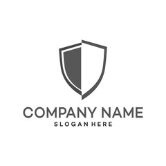 shield logo design vector illustration