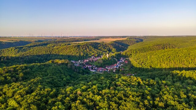 Dorf Tautenburg bei Jena, Saale-Holzland-Kreis, Th&uuml;ringen