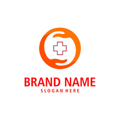 care medical logo design vector illustration