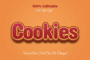 Cookies editable text effect template