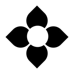 Diamon lotus flower square design icon
