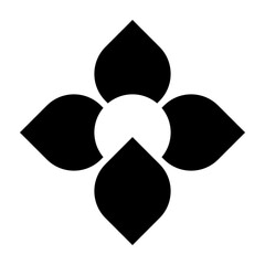 Diamon lotus flower square design icon