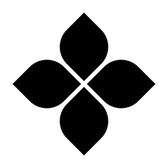 Diamon lotus flower square design icon